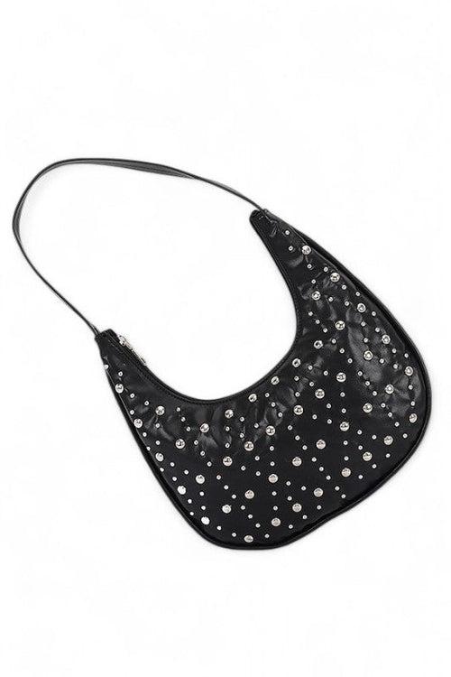 Y2K Metal Studded Handbag – Modern Retro Purse for Night Out or Casual Wear