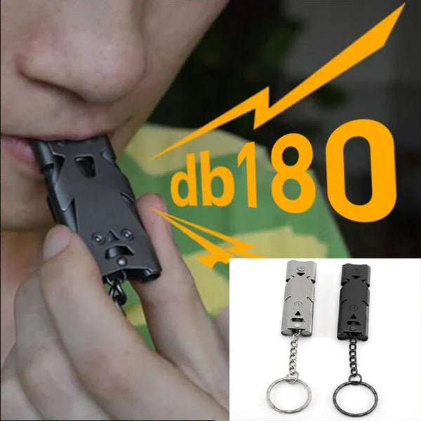 Person holding a black device with 'db180' branding, inset showing two similar devices.